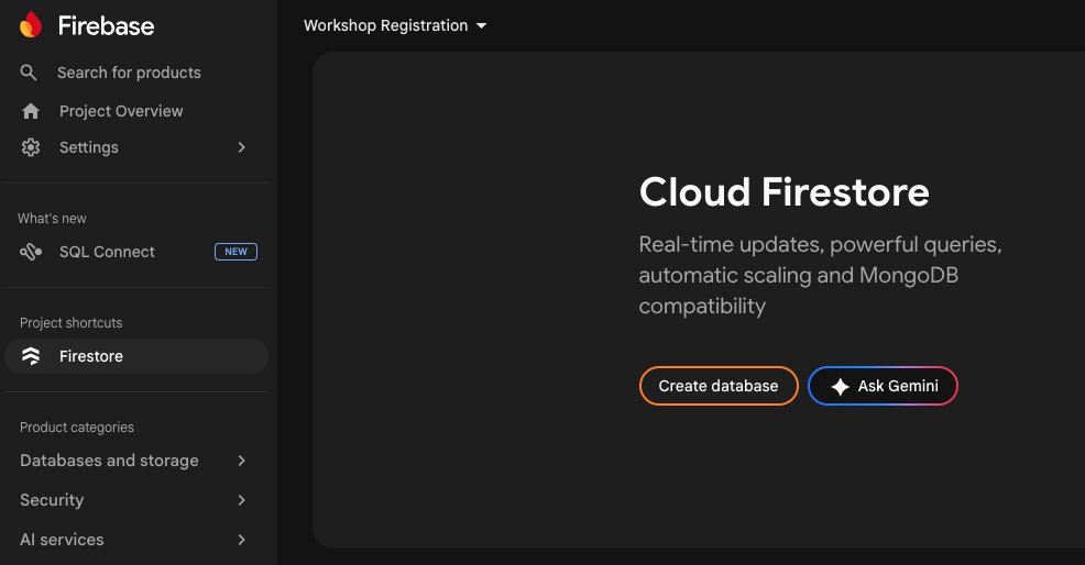 firebase-create-db